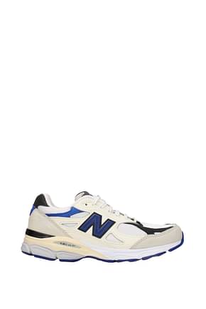 New Balance Sneakers 990 Men Leather White Blue