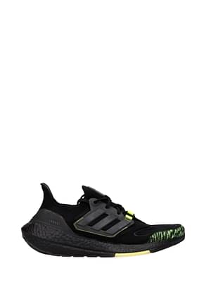 Adidas Sneakers ultraboost 2.2 Hombre Tejido Negro Amarillo Fluo