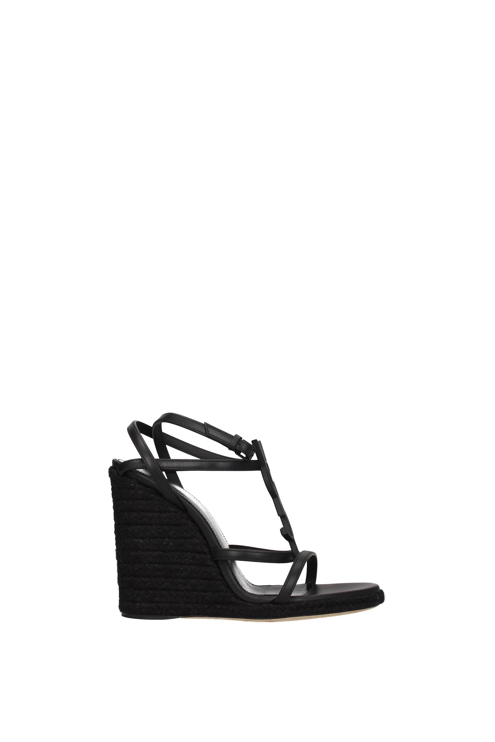 Saint Laurent Wedges cassandra Women Leather Black