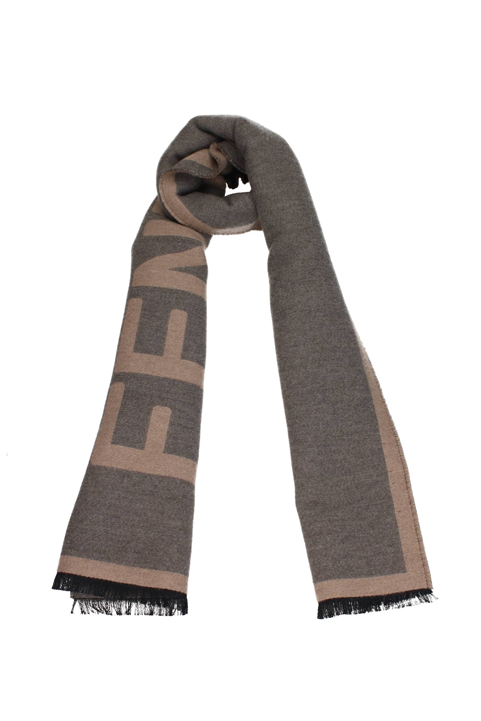 Fendi スカーフ 男性 FXS124AMR0F0JJ4 ウール 灰色 サンド 376€