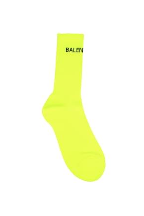 Balenciaga Short socks Women Polyester Yellow Fluo Yellow