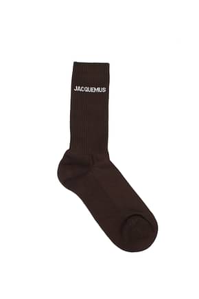 Jacquemus Socks Men Polyamide Brown