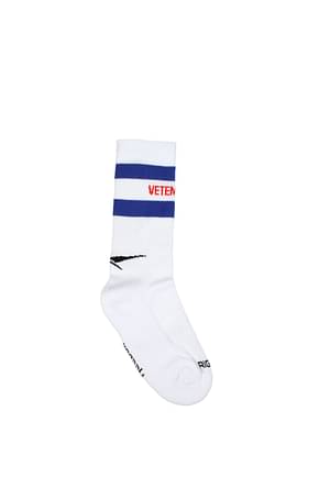 Vetements Socks Men Cotton White Blue Navy