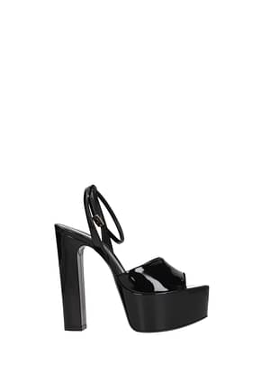 Saint Laurent Sandals jodie Women Patent Leather Black