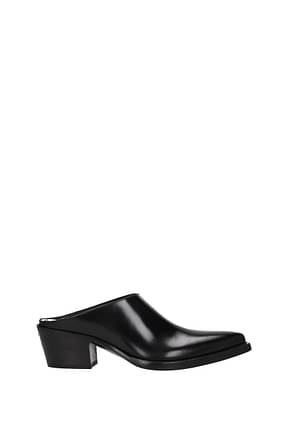 Prada Slippers and clogs Women Leather Black