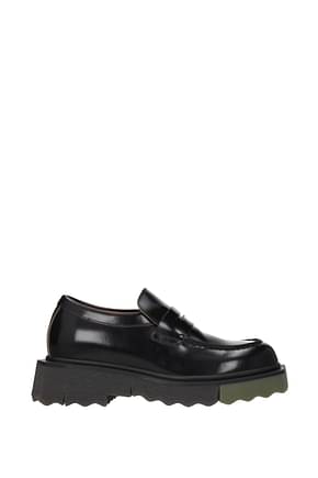 Off-White Loafers Men Leather Black
