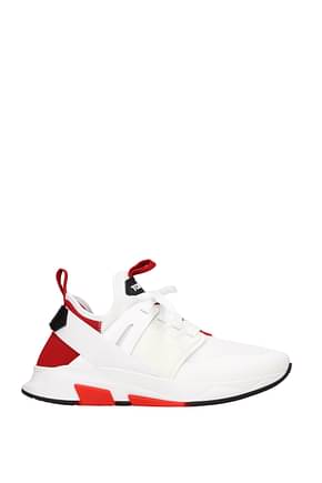 Tom Ford Sneakers Herren Stoff Weiß Rot