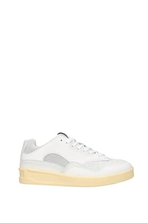 Jil Sander Sneakers Men Leather White Light Grey