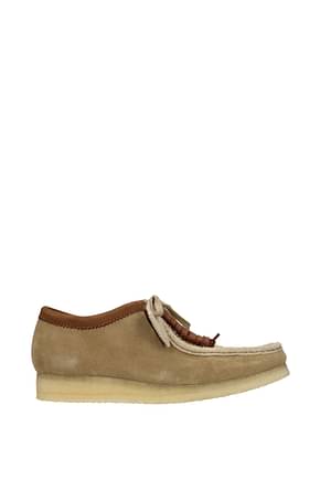 Clarks Lace up and Monkstrap wallabee Men Suede Beige Sand