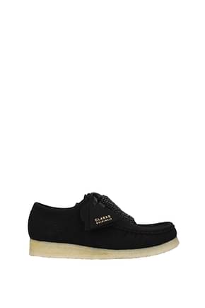 Clarks Lace up and Monkstrap wallabee Men Eco Suede Black