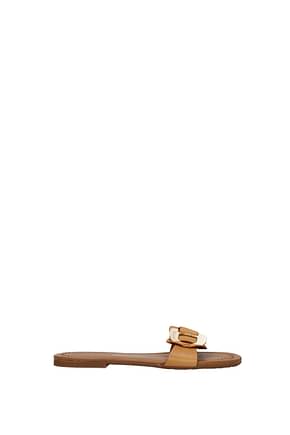 See by Chloé Slippers and clogs Women Leather Brown Tan
