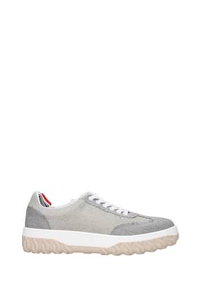 Thom Browne Sneakers Men Fabric  Gray Light Grey