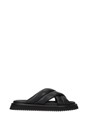 Dolce&Gabbana Slippers and clogs Men Leather Black