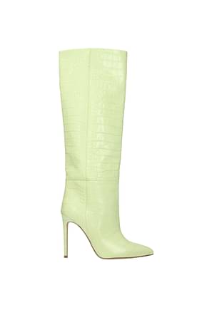 Paris Texas Boots Women Leather Green Lime