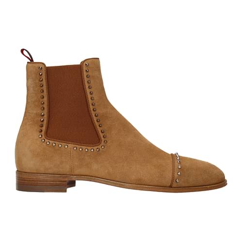 Christian Louboutin Chelsea Cloo Suede Boots - Brown - 40