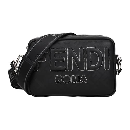 Fendi Black Camera Case Leather Cross Body Bag