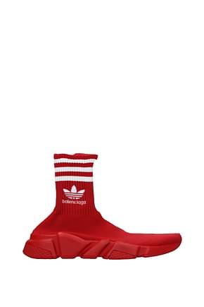 Balenciaga Sneakers adidas speed Herren Stoff Rot Weiß