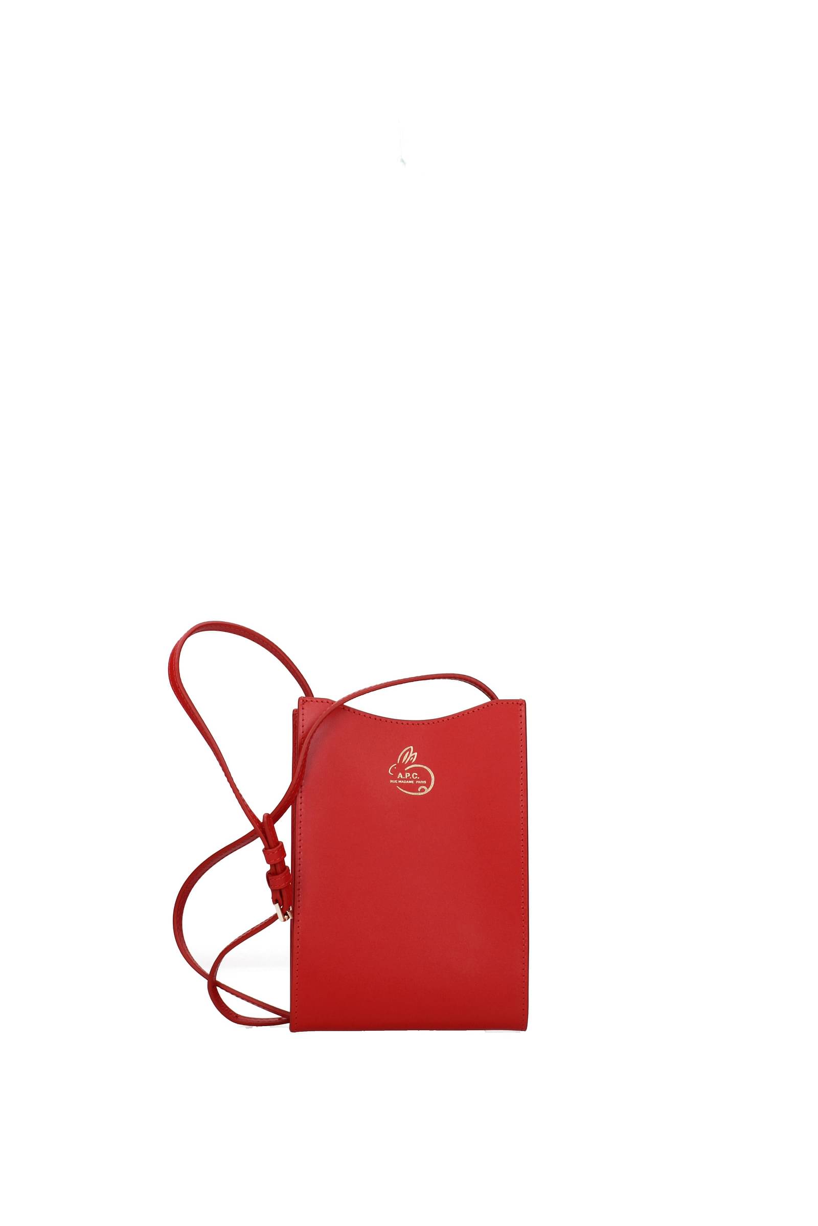 A.P.C. Crossbody Bag Women Leather Red Lipstick