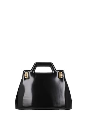 Salvatore Ferragamo Handbags wanda Women Leather Black