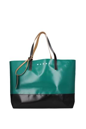 Marni Shoulder bags Women Polyester Green Oil Blue