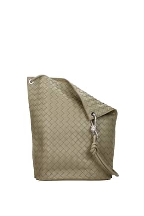 Bottega Veneta Shoulder bags Women Leather Gray Taupe