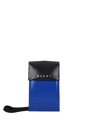 Marni Coque pour smartphone Homme Polyester Noir Bleu