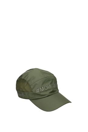 Moncler Hats grenoble Men Polyamide Green Camouflage Green 