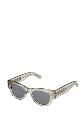 Saint Laurent نظارة شمسيه نساء خلات رمادي شفاف