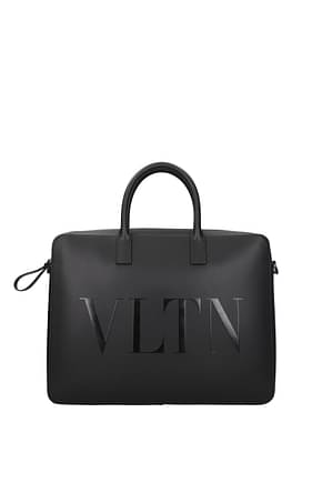 Valentino Garavani Work bags vltn Men Leather Black Black