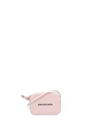 Balenciaga Crossbody Bag Women Leather Pink Powder Pink