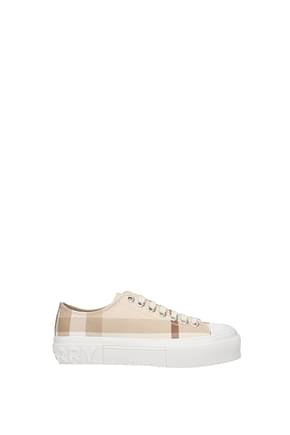 Burberry Sneakers Femme Coton Beige Fawn