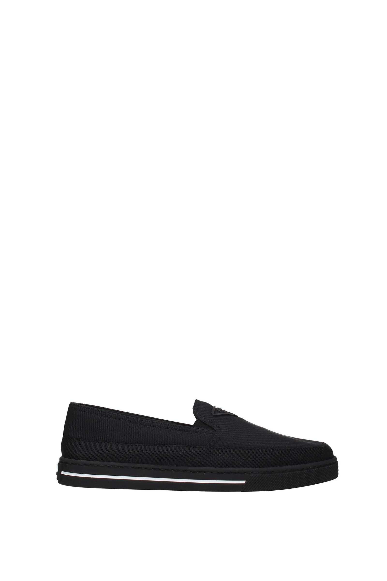 Prada mens hotsell slip ons