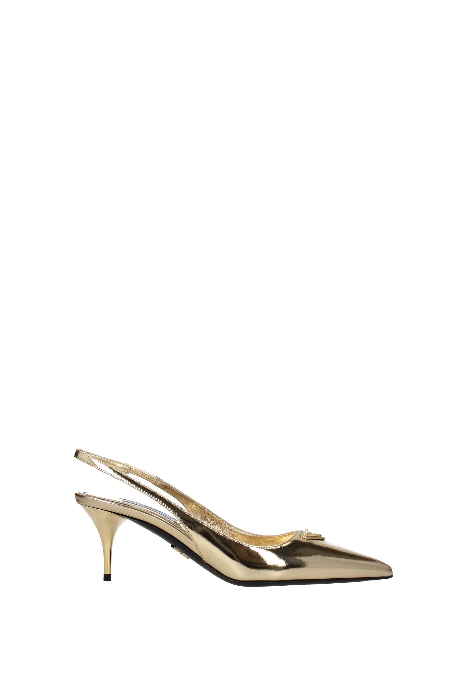 Prada Satin Sandals With Crystals Gold | Strappy sandaal