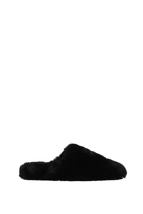 Balenciaga 拖鞋和木屐 女士 毛皮 黑色