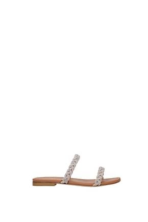 Stuart Weitzman Slippers and clogs addison Women Leather Brown Tan