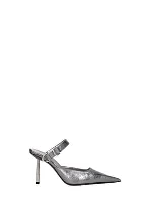 Givenchy Sandals Women Leather Silver