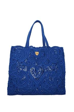 Dolce&Gabbana Schultertaschen Damen Stoff Blau Grecian Blue
