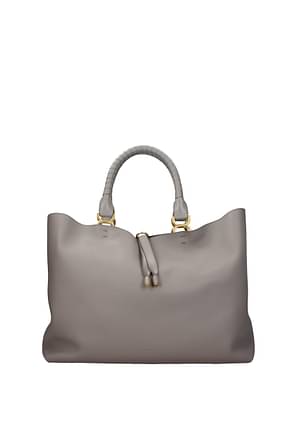 Chloé Handbags marcie Women Leather Gray Light Grey