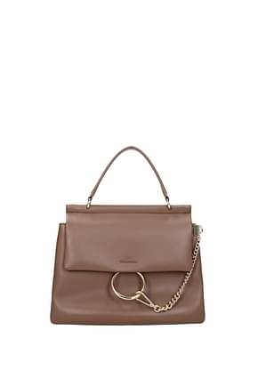 Chloé Handbags faye Women Leather Gray Taupe