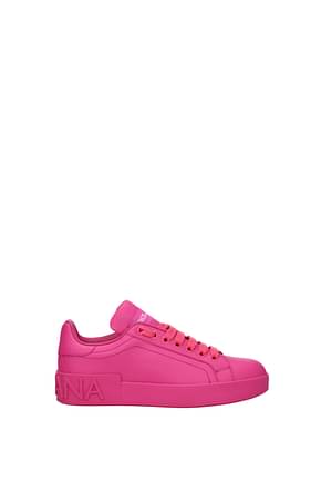 Dolce&Gabbana Sneakers Donna Pelle Fuxia