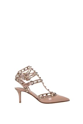 Valentino Garavani Sandals Women Patent Leather Pink