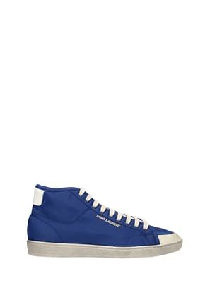 Saint Laurent Sneakers Uomo Nylon Blu Blu Navy