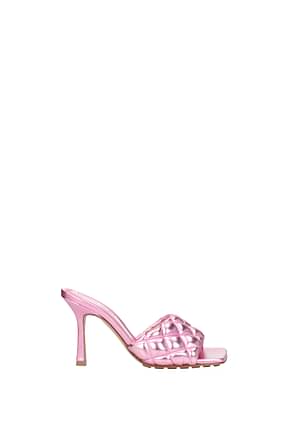 Bottega Veneta Sandals Women Leather Pink Azalea