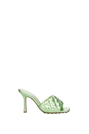 Bottega Veneta Sandals Women Leather Green Pistachio