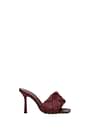 Bottega Veneta Sandals Women Leather Red Cherry