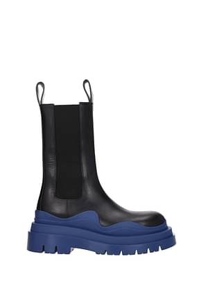 Bottega Veneta Ankle boots Women Leather Black Blue