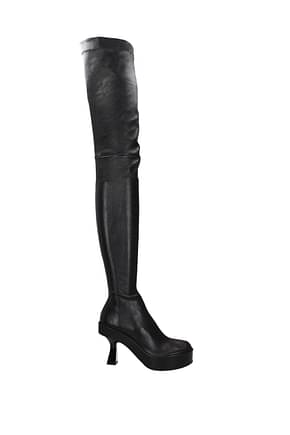 Versace ブーツ 女性 皮革 黒