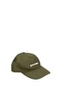 Palm Angels Hats Men Cotton Green Military Green