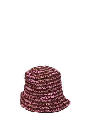 Jacquemus Hats Men Cotton Brown Pink