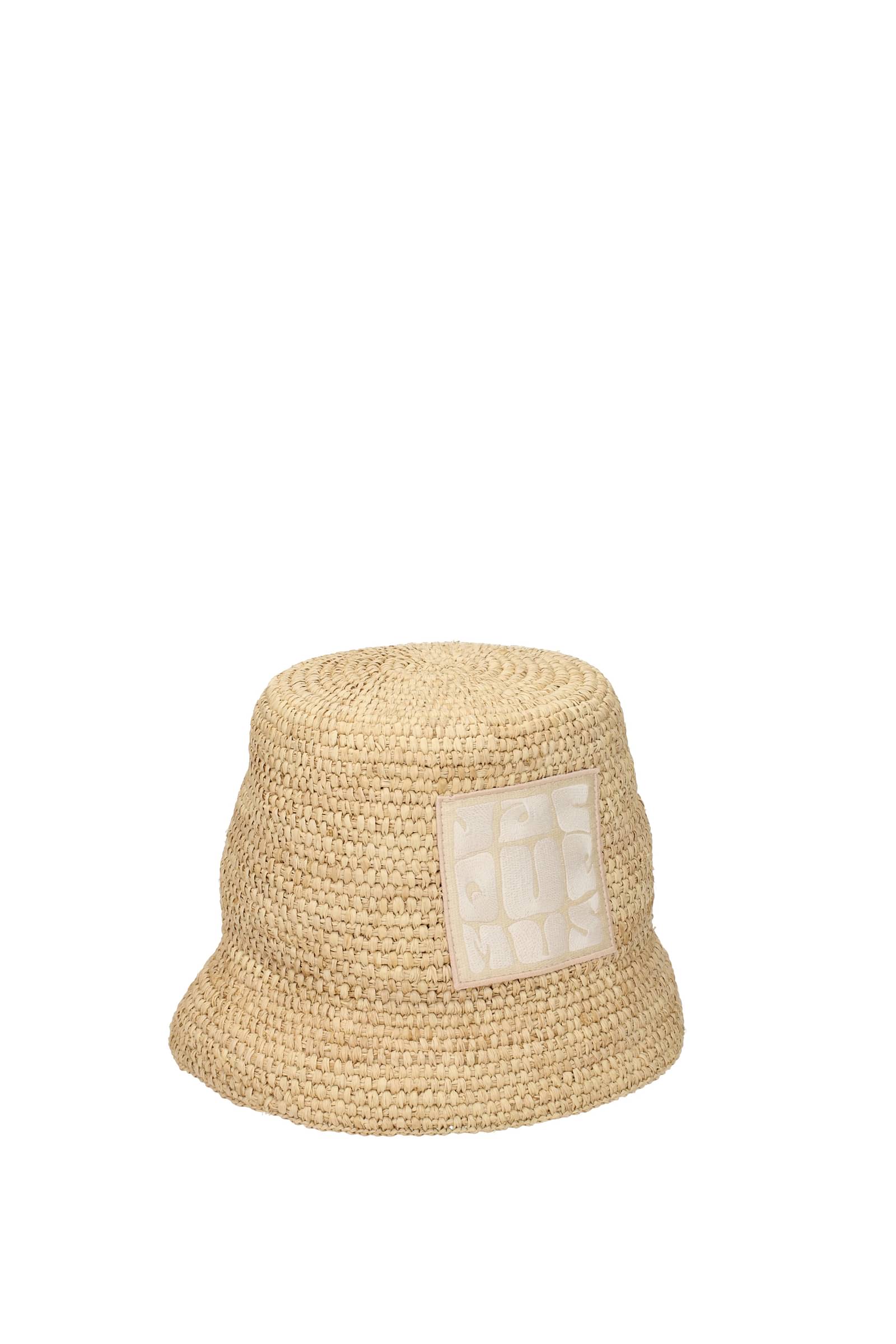 straw logo plaque hat